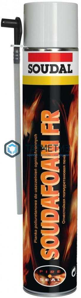 Пена монтажная огнестойкая SOUDAL  SOUDAFOAM 1K FR 750 мл (12 шт/уп) -  магазин крепежа «ТАТМЕТИЗ»