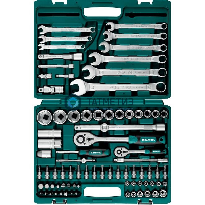 Набор инструментов, 1/2", 1/4", пластиковый кейс 82 предметов, KRAFTOOL X-Drive -  магазин крепежа «ТАТМЕТИЗ»