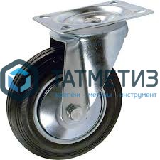 Колесо поворотное c площадкой под 4 болта d  75 мм -  магазин «ТАТМЕТИЗ»