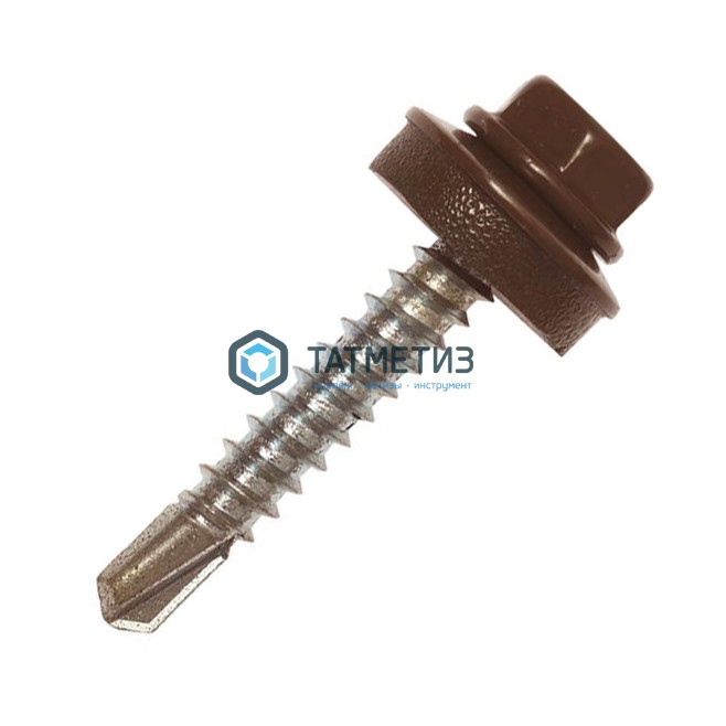 Саморез окраш.кров. 5,5х19 /8017/  (300 шт/уп) KENNER (Тайвань) -  магазин крепежа «ТАТМЕТИЗ»