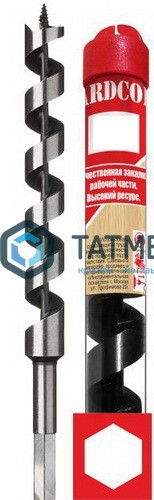 Сверло по дереву, спираль Левиса 35х230 мм, 6-гр.хвостовик, "Hardcore" -  магазин «ТАТМЕТИЗ»
