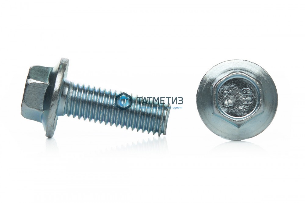 Болт с фланцем DIN 6921 М 6 х 35  КП 8.8 оц |  «ТАТМЕТИЗ» Болт с фланцем DIN 6921 М 6 х 35  КП 8.8 оц -  магазин крепежа «ТАТМЕТИЗ»