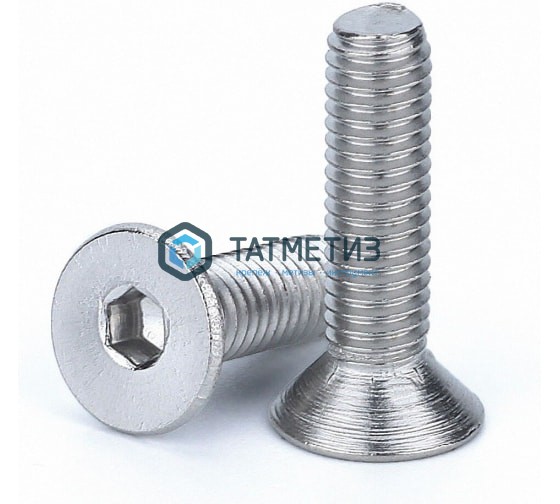 Винт DIN 7991/ISO 10642  М 6 х 50 (10.9) ОЦ с потай головкой и внутр.шестигранником П/Р -  магазин крепежа «ТАТМЕТИЗ»