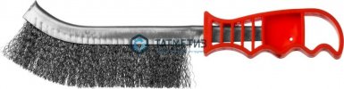 Щетка ручная с пласт. ручкой, однорядная, витая стальная проволока 0,3 мм, MIRAX -  магазин крепежа  «ТАТМЕТИЗ»
