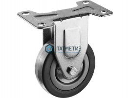 Колесо неповоротное с площадкой серая резина d 100 мм -  магазин крепежа «ТАТМЕТИЗ»