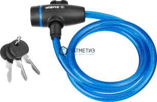 Замок тросовый  950мм, d 10мм ЗУБР "Профессионал", 3 ключа в комплекте -  магазин крепежа «ТАТМЕТИЗ»