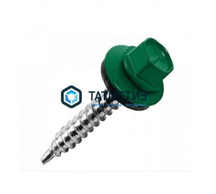 Саморез окраш.кров. 5,5х19 /6005/  (250 шт/уп)  МК / D |  «ТАТМЕТИЗ» Саморез окраш.кров. 5,5х19 /6005/  (250 шт/уп)  МК / D -  магазин крепежа «ТАТМЕТИЗ»