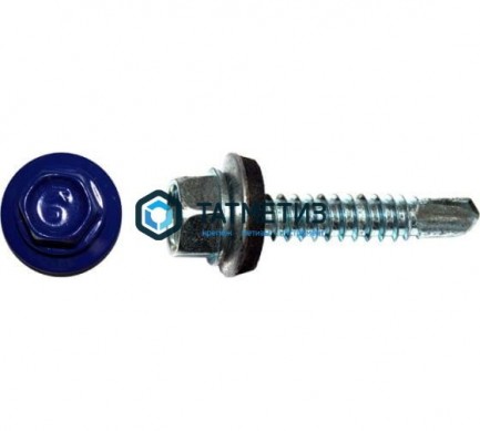 Саморез окраш.кров. 5,5х19 /5002/  (250 шт/уп)  МК |  «ТАТМЕТИЗ» Саморез окраш.кров. 5,5х19 /5002/  (250 шт/уп)  МК -  магазин крепежа «ТАТМЕТИЗ»