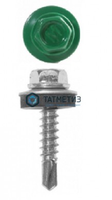 Саморез окраш.кров. 5,5х19 /6029/  (250 шт) R |  «ТАТМЕТИЗ» Саморез окраш.кров. 5,5х19 /6029/  (250 шт) R -  магазин крепежа «ТАТМЕТИЗ»