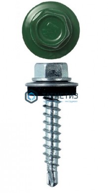 Саморез окраш.кров. 4,8х29 /6005/ зеленый |  «ТАТМЕТИЗ» Саморез окраш.кров. 4,8х29 /6005/ зеленый -  магазин крепежа «ТАТМЕТИЗ»