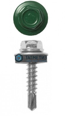 Саморез окраш.кров. 5,5х19 /6005/ зеленый |  «ТАТМЕТИЗ» Саморез окраш.кров. 5,5х19 /6005/ зеленый -  магазин крепежа «ТАТМЕТИЗ»
