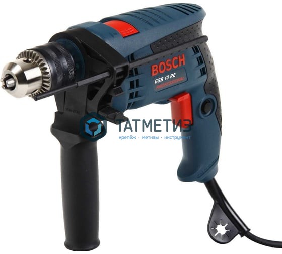 Дрель BOSCH GSB 13 RE, ударная, 600Вт, патрон ключевой Дрель BOSCH GSB 13 RE, ударная, 600Вт, патрон ключевой