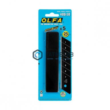 Лезвие OLFA "BLACK MAX" сегментированное, 5шт, 25х126х0,7мм -  магазин крепежа  «ТАТМЕТИЗ»