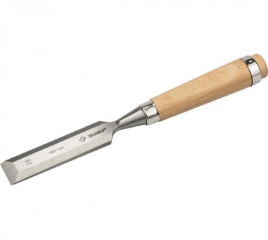 Стамеска-долото 28 мм, ЗУБР "ЭКСПЕРТ" с деревянной ручкой, хромованадиевая -  магазин крепежа  «ТАТМЕТИЗ»