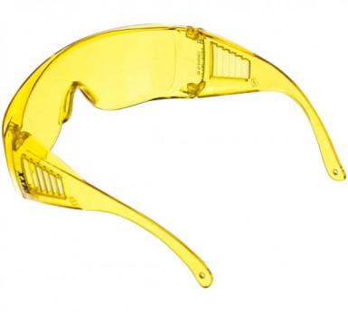 Очки защитные открытого типа, желтые, поликарбонатная монолинза, с боковой вентиляцией, DEXX -  магазин крепежа  «ТАТМЕТИЗ»