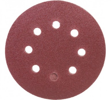 Круг абразивный на ворсовой подложке под "липучку", перфорированный, P 80, 125 мм, 5 шт.// MATRIX -  магазин крепежа  «ТАТМЕТИЗ»