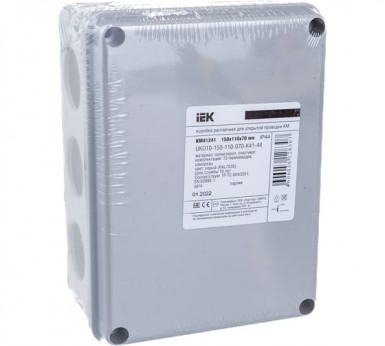 Коробка распр. ОП 150х110х70 IP44 KM41241 (10 каб.ввод.) ИЭК -  магазин «ТАТМЕТИЗ»