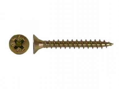 Саморезы потай по дереву желтые, PH2  3,8х64 (2 900 шт/уп) SR -  магазин крепежа «ТАТМЕТИЗ»