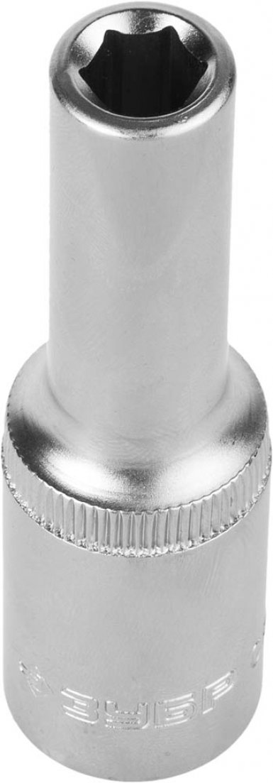 Торцевая головка 1/2",  8 мм ЗУБР "МАСТЕР", удлиненная, FLANK, Cr-V, хроматированное покрытие -  магазин крепежа  «ТАТМЕТИЗ»