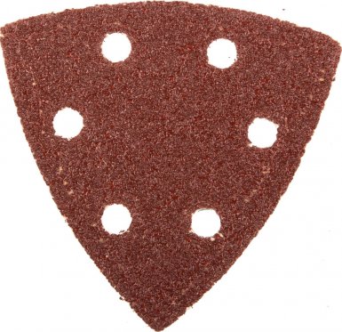 Треугольник шлифовальный ЗУБР велкро основа, 6 отверстий, Р40, 93х93х93мм, 5шт -  магазин крепежа  «ТАТМЕТИЗ»