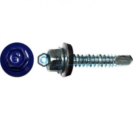 Саморез окраш.кров. 5,5х19 /5002/  (250 шт/уп)  МК |  «ТАТМЕТИЗ» Саморез окраш.кров. 5,5х19 /5002/  (250 шт/уп)  МК -  магазин крепежа «ТАТМЕТИЗ»