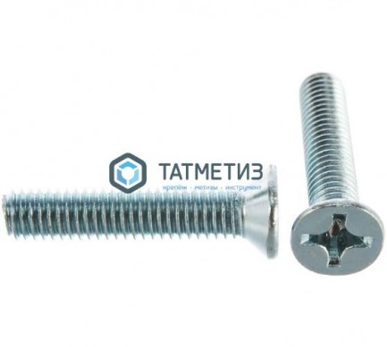 Винт потай DIN 965 оц 6х 25  (4800 шт/уп) КК |  «ТАТМЕТИЗ» Винт потай DIN 965 оц 6х 25  (4800 шт/уп) КК -  магазин крепежа «ТАТМЕТИЗ»