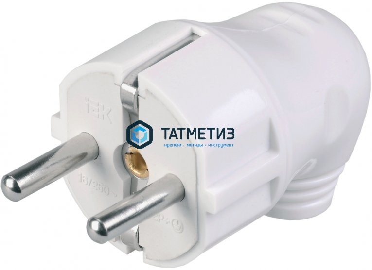 Эл.вилка угловая с/з 16А бел. ИЭК Эл.вилка угловая с/з 16А бел. ИЭК
